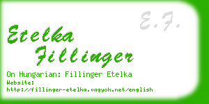 etelka fillinger business card
